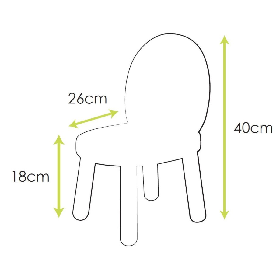 Lot de deux chaises enfant OVALINE vert sauge, bois massif, MONTESSORI