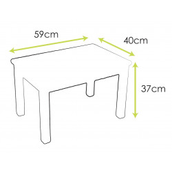 Ensemble Table et Chaises Enfant 1-4 ans Montessori - Gris perle