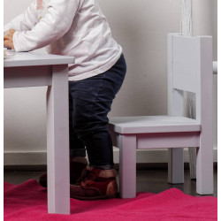 Ensemble Table et Chaises Enfant 1-4 ans Montessori - Gris perle