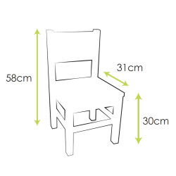 Kids Chair x2 - White