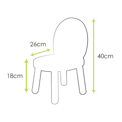 Ensemble Table Ovaline blanche et Chaises Ovaline Roses