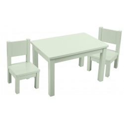 Ensemble Montessori - Table et Chaises enfant 1-4 ans - Vert Amande