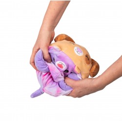 Peluche réversible Cushablez - Paxton Puppy 22cm - Marron/Violet