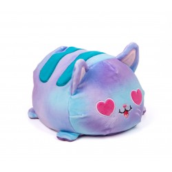 Peluche réversible Cushablez - Chat violet/bleu 22cm