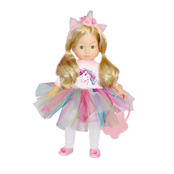 Poupée Molly licorne avec maquillage - 40cm