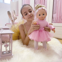 Poupon Bambolina Bébé mange et parle - 42cm - dit 50 mots