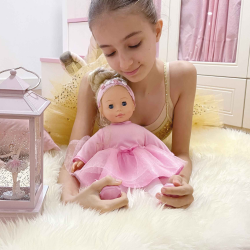 Poupon Bambolina Bébé mange et parle - 42cm - dit 50 mots