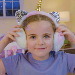 Poupée Frostyzz Licorne avec cache-oreilles pour enfant - 30cm