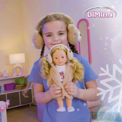 Poupée Frostyzz Nounours avec cache-oreilles pour enfant - 30cm