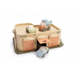 Dantoy - Garage avec petite voitures bioplastique - 3 voitures