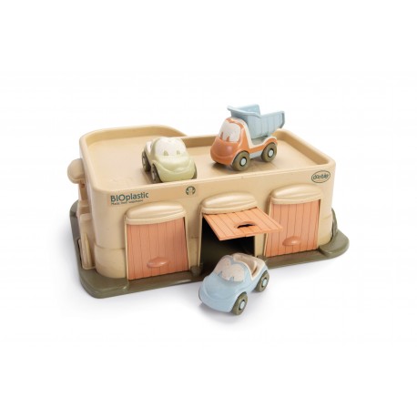 Dantoy - Garage avec petite voitures bioplastique - 3 voitures