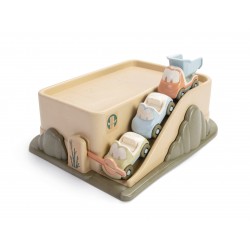 Dantoy - Garage avec petite voitures bioplastique - 3 voitures