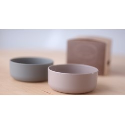 Dantoy - Set de 2 bols pour enfants - Bioplastique - Taupe et vert